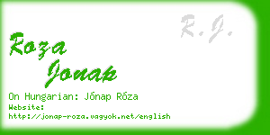 roza jonap business card